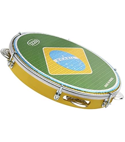 Capoeira Leather Pandeiro Drum Tamburyn Samba Brasil Wood
